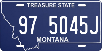 MT license plate 975045J