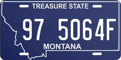 MT license plate 975064F