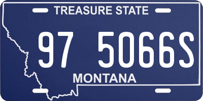 MT license plate 975066S
