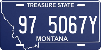 MT license plate 975067Y