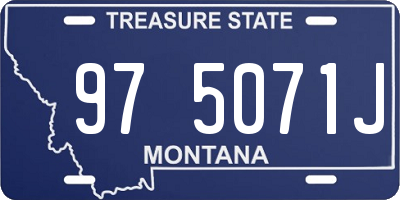 MT license plate 975071J