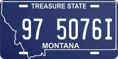 MT license plate 975076I
