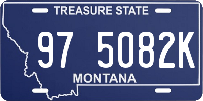 MT license plate 975082K