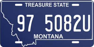 MT license plate 975082U