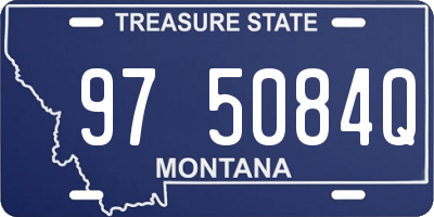 MT license plate 975084Q