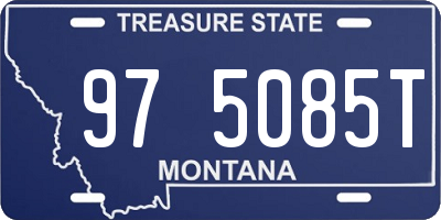 MT license plate 975085T