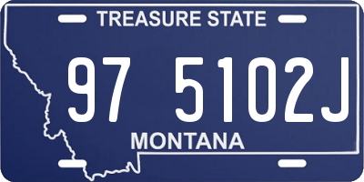 MT license plate 975102J