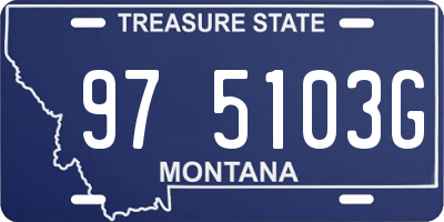 MT license plate 975103G