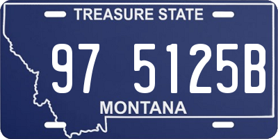 MT license plate 975125B