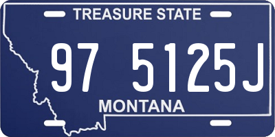 MT license plate 975125J