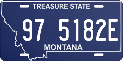 MT license plate 975182E