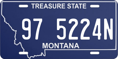 MT license plate 975224N