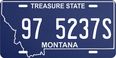 MT license plate 975237S