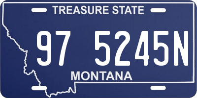 MT license plate 975245N
