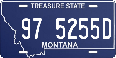 MT license plate 975255D