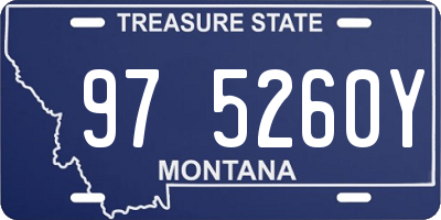 MT license plate 975260Y