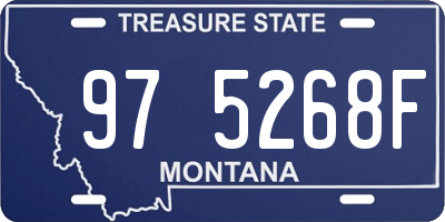 MT license plate 975268F
