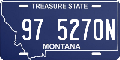 MT license plate 975270N