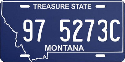 MT license plate 975273C