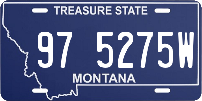 MT license plate 975275W