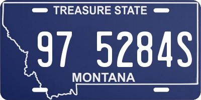 MT license plate 975284S
