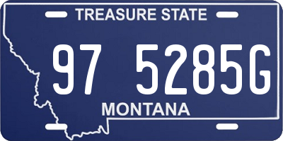 MT license plate 975285G