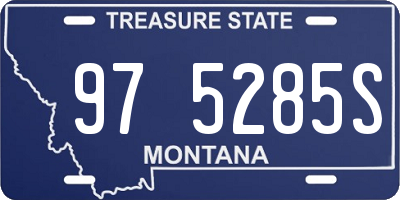 MT license plate 975285S