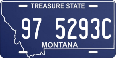 MT license plate 975293C