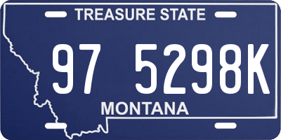 MT license plate 975298K