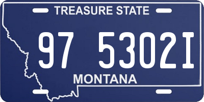 MT license plate 975302I