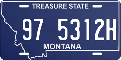 MT license plate 975312H