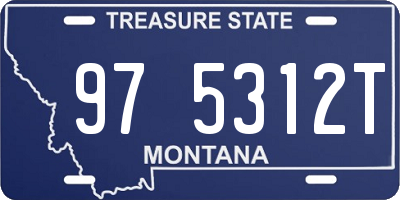 MT license plate 975312T