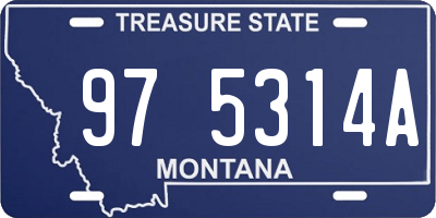 MT license plate 975314A