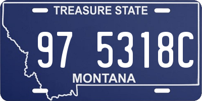 MT license plate 975318C