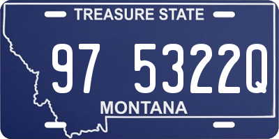 MT license plate 975322Q