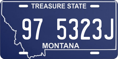 MT license plate 975323J