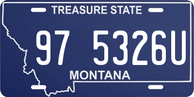 MT license plate 975326U
