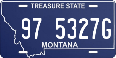 MT license plate 975327G