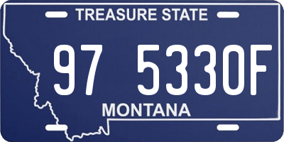 MT license plate 975330F