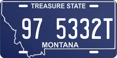 MT license plate 975332T