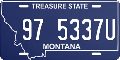 MT license plate 975337U