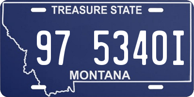 MT license plate 975340I