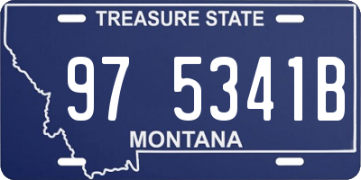 MT license plate 975341B