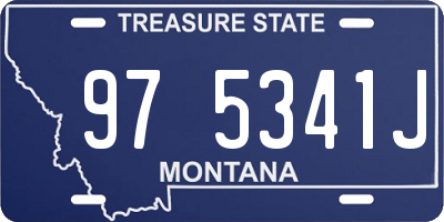 MT license plate 975341J