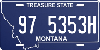 MT license plate 975353H