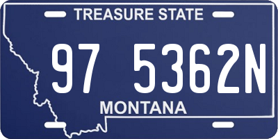 MT license plate 975362N