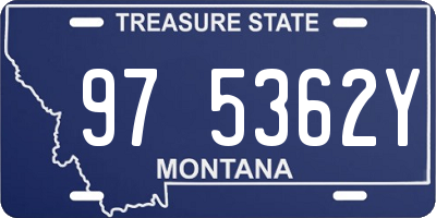 MT license plate 975362Y