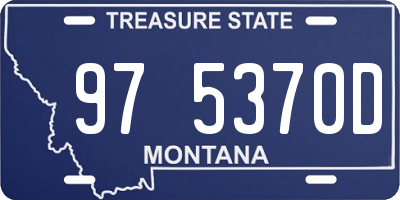MT license plate 975370D