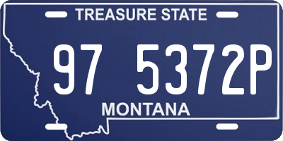 MT license plate 975372P