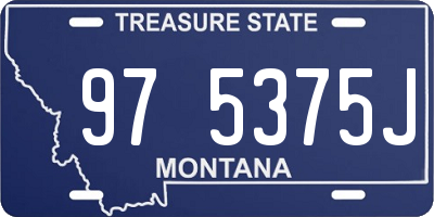 MT license plate 975375J